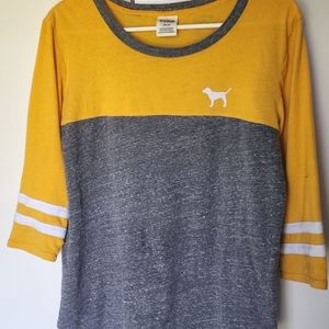 Pink quarter sleeve shirt